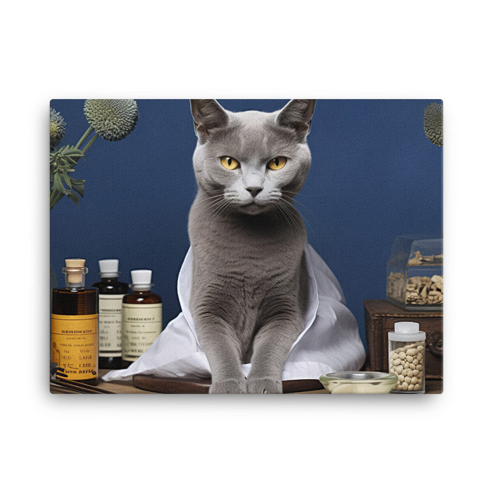 Russian Blue Pharmacist Canvas - PosterfyAI.com