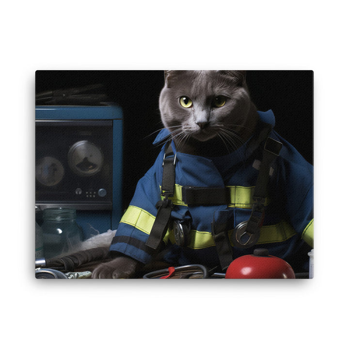 Russian Blue Paramedic Canvas - PosterfyAI.com