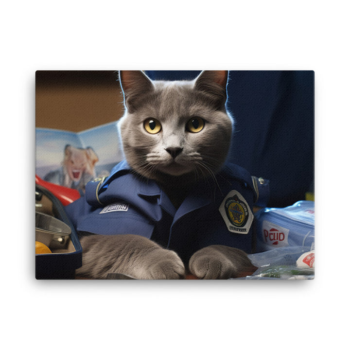 Russian Blue Paramedic Canvas - PosterfyAI.com