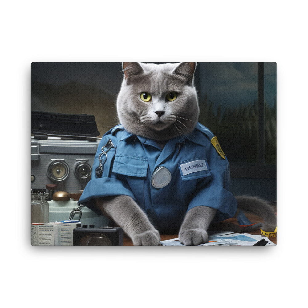 Russian Blue Paramedic Canvas - PosterfyAI.com