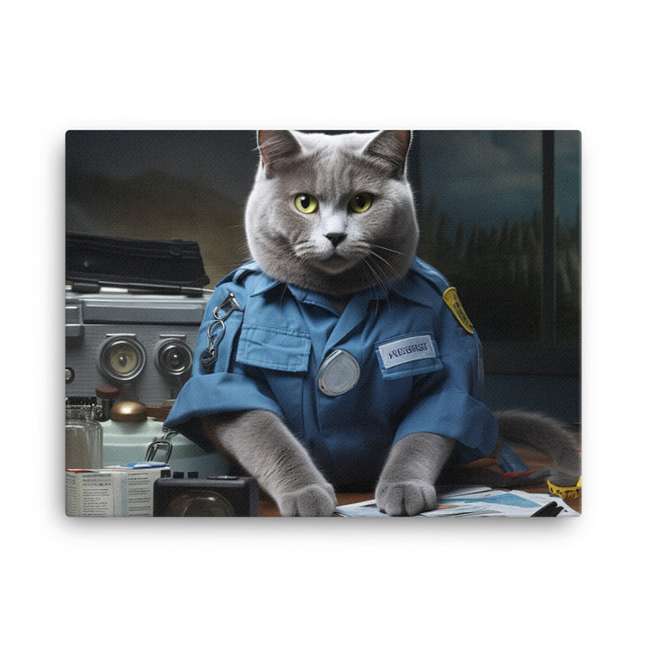 Russian Blue Paramedic Canvas - PosterfyAI.com