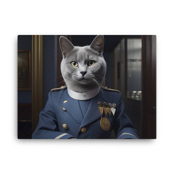 Russian Blue Hotel Staff Canvas - PosterfyAI.com