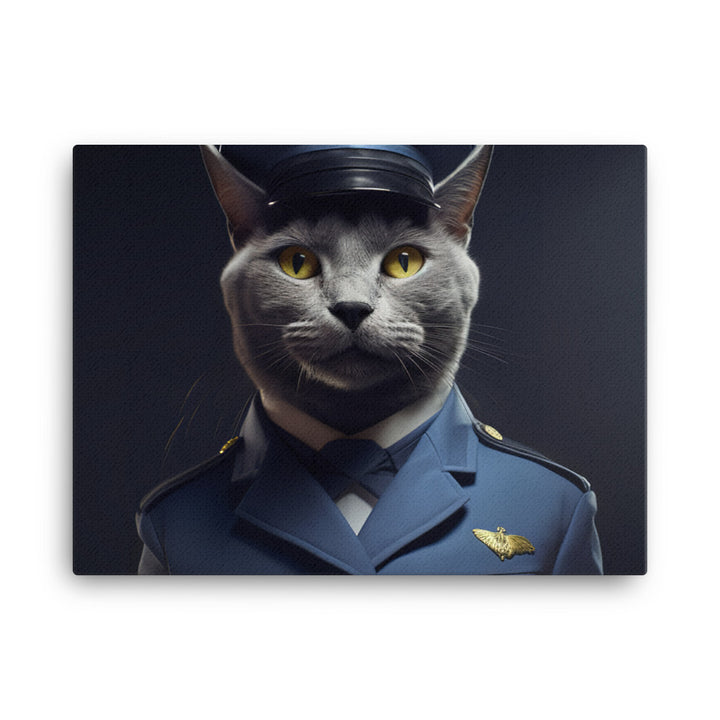 Russian Blue Cabin Crew Canvas - PosterfyAI.com