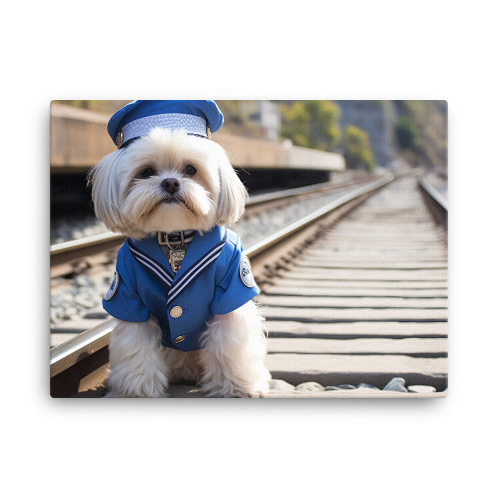 Lhasa Apso Transit Operator Canvas - PosterfyAI.com