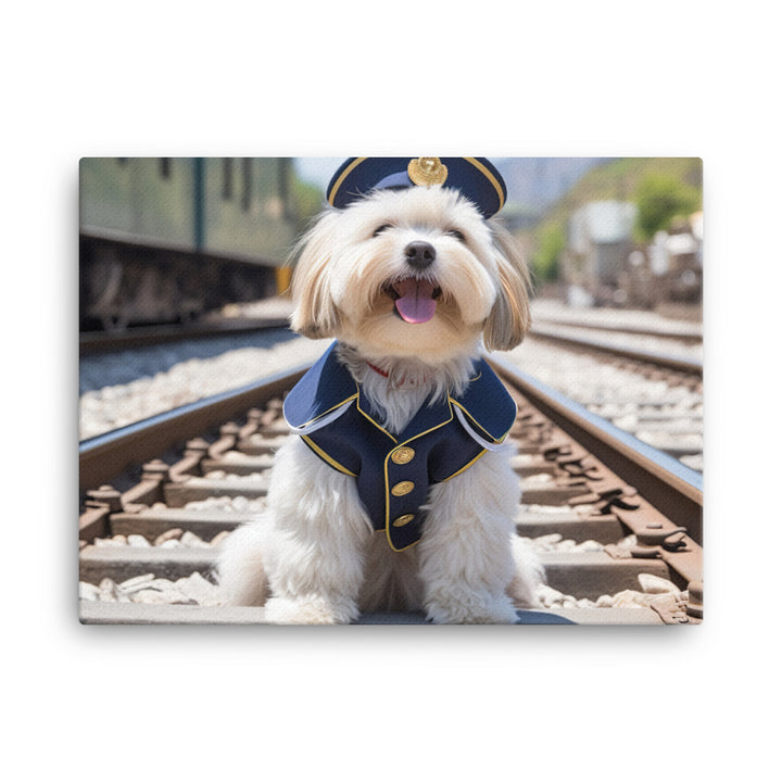 Lhasa Apso Transit Operator Canvas - PosterfyAI.com