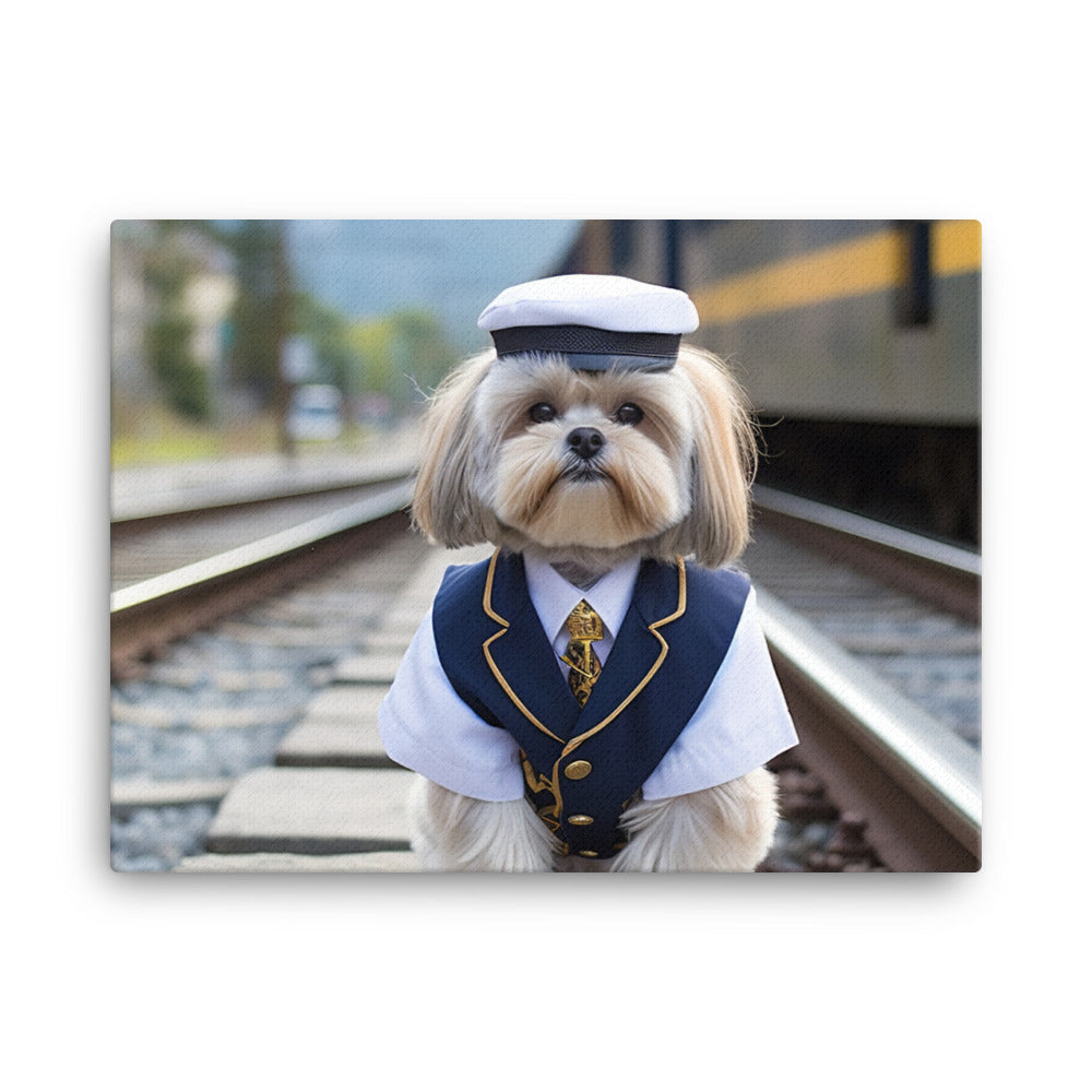 Lhasa Apso Transit Operator Canvas - PosterfyAI.com