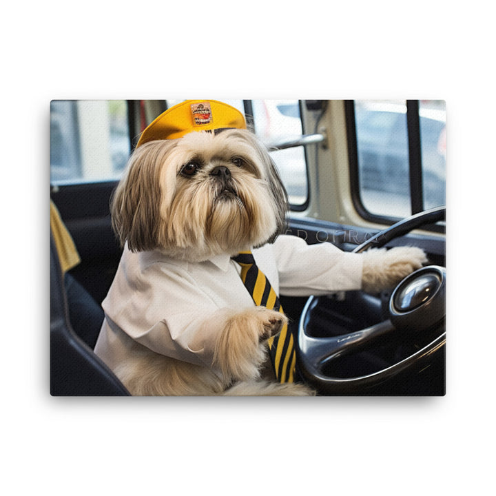 Lhasa Apso Transit Operator Canvas - PosterfyAI.com