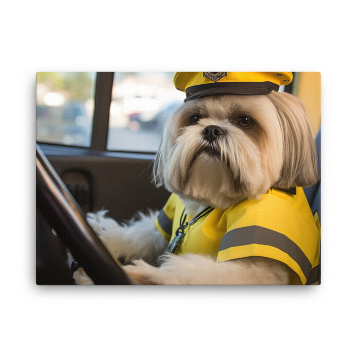 Lhasa Apso Transit Operator Canvas - PosterfyAI.com