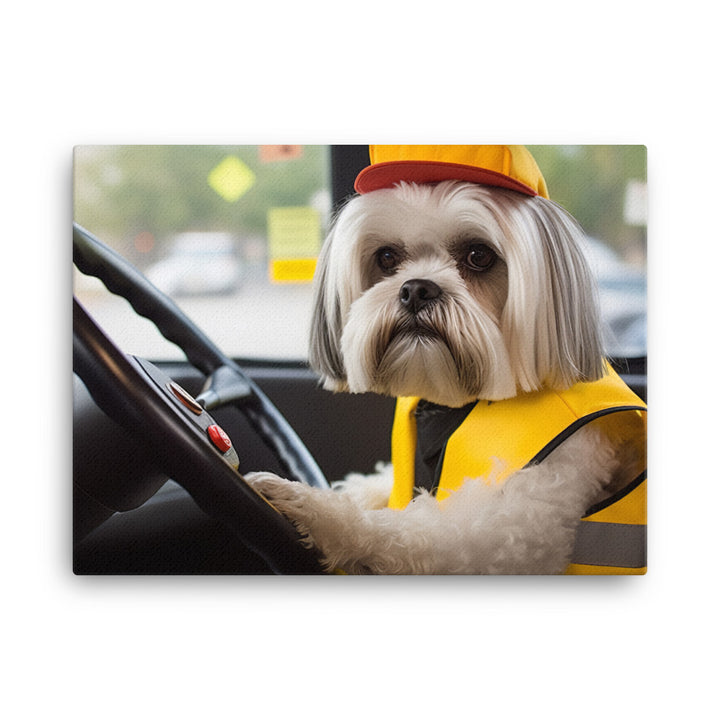 Lhasa Apso Transit Operator Canvas - PosterfyAI.com