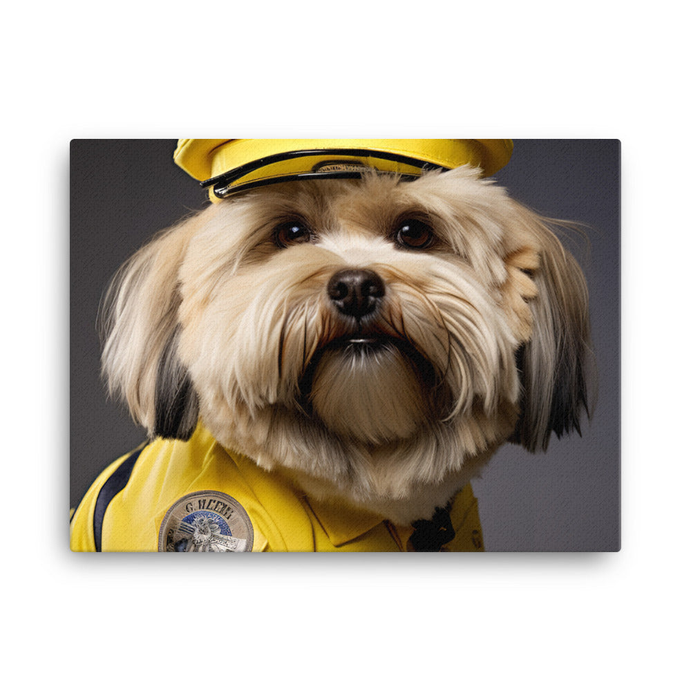 Lhasa Apso Security Officer Canvas - PosterfyAI.com