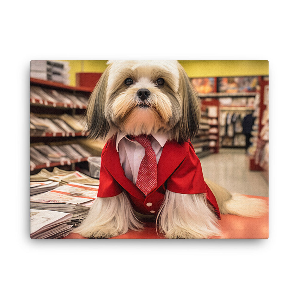 Lhasa Apso Sales Consultant Canvas - PosterfyAI.com