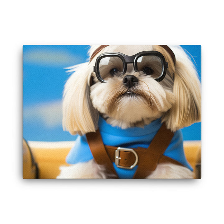 Lhasa Apso Pilot Canvas - PosterfyAI.com