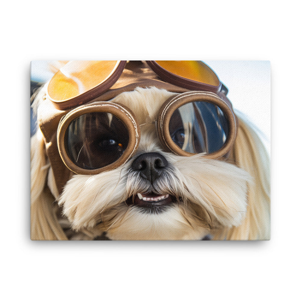 Lhasa Apso Pilot Canvas - PosterfyAI.com