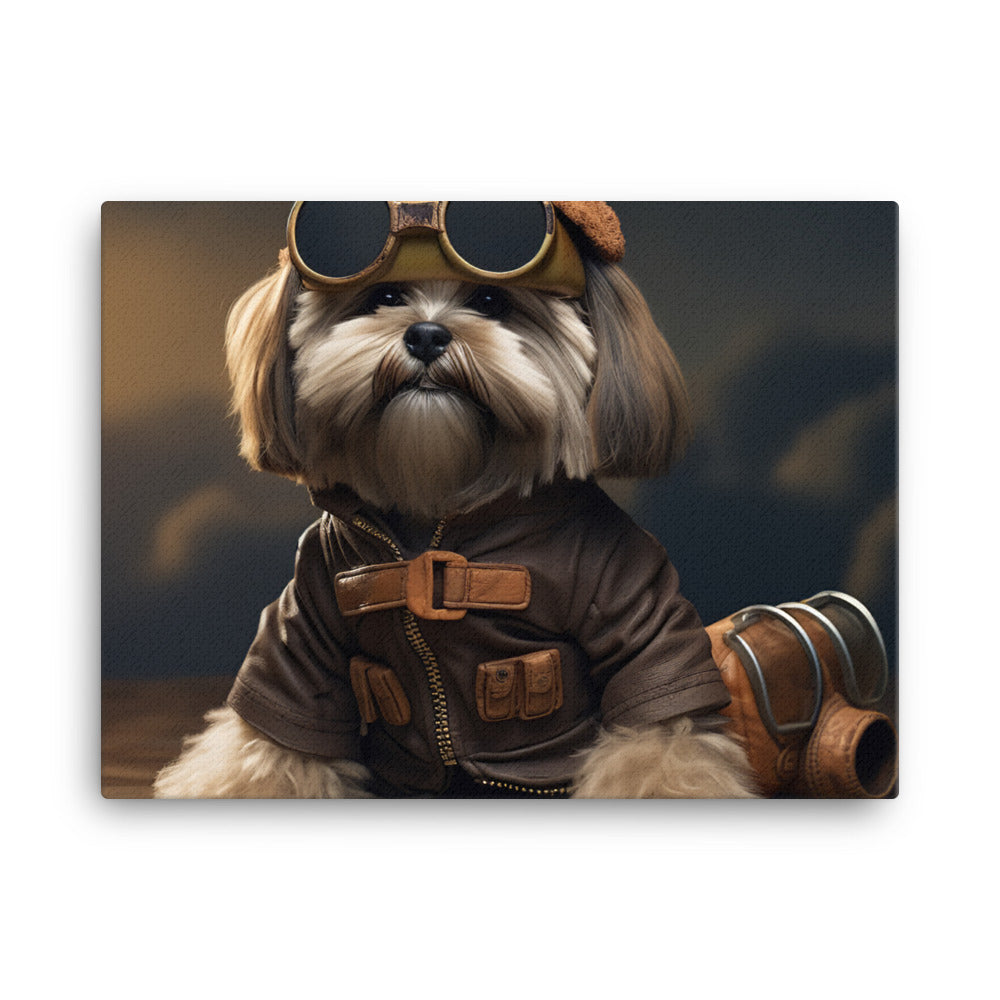 Lhasa Apso Pilot Canvas - PosterfyAI.com