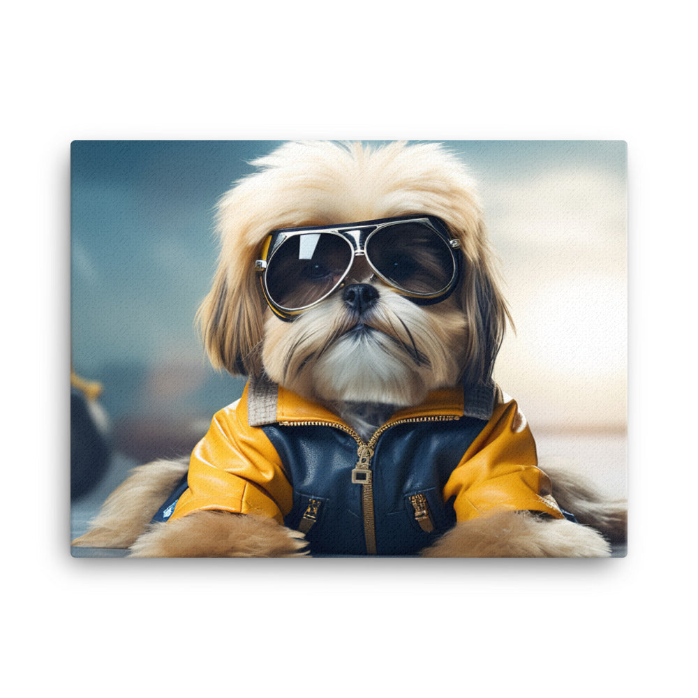 Lhasa Apso Pilot Canvas - PosterfyAI.com