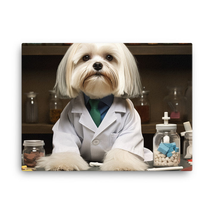 Lhasa Apso Pharmacist Canvas - PosterfyAI.com