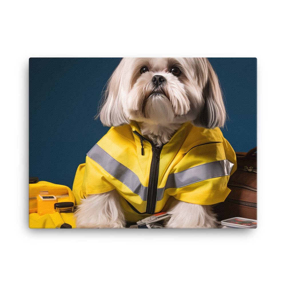 Lhasa Apso Paramedic Canvas - PosterfyAI.com