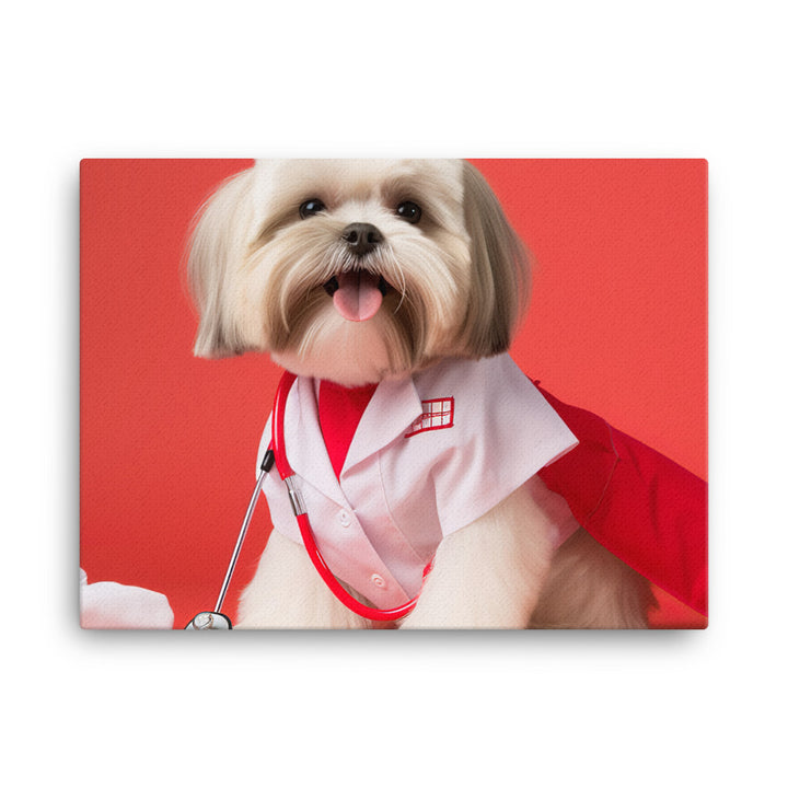 Lhasa Apso Nurse Canvas - PosterfyAI.com