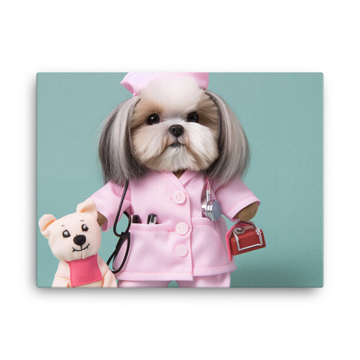 Lhasa Apso Nurse Canvas - PosterfyAI.com