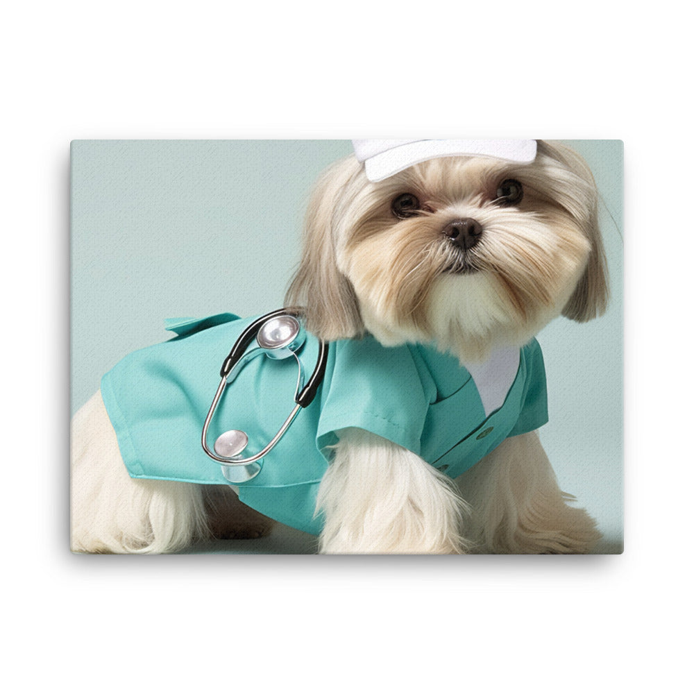 Lhasa Apso Nurse Canvas - PosterfyAI.com