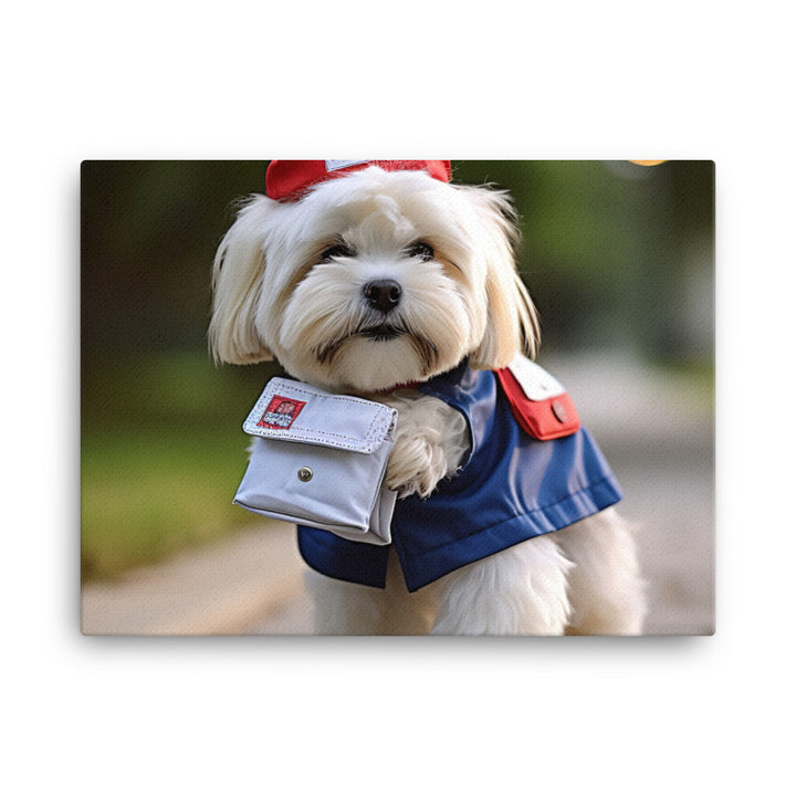 Lhasa Apso Mail Carrier Canvas - PosterfyAI.com