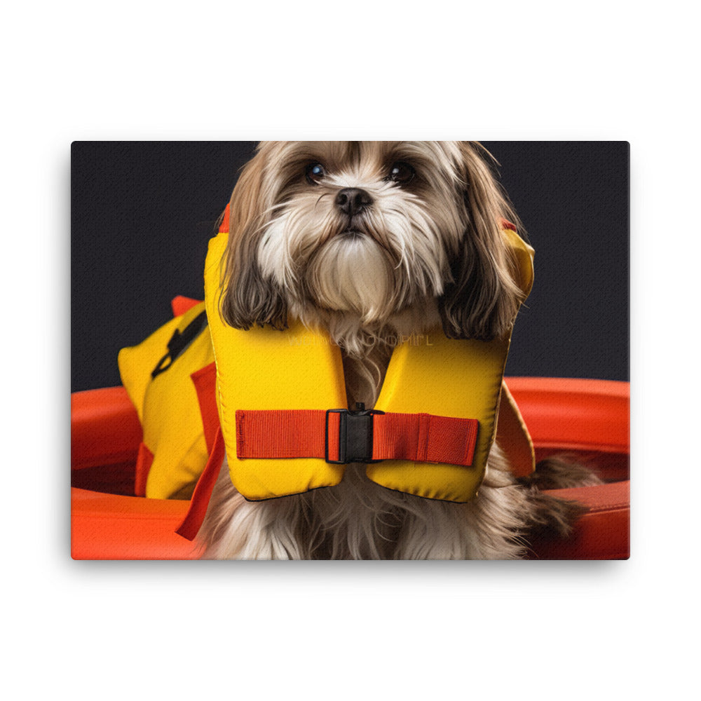 Lhasa Apso Lifeguard Canvas - PosterfyAI.com