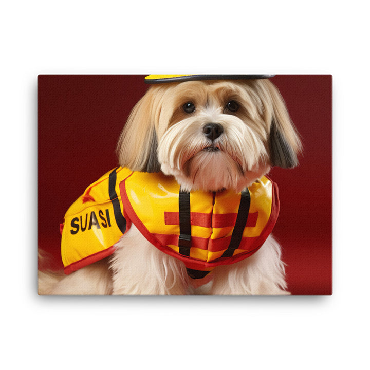 Lhasa Apso Lifeguard Canvas - PosterfyAI.com