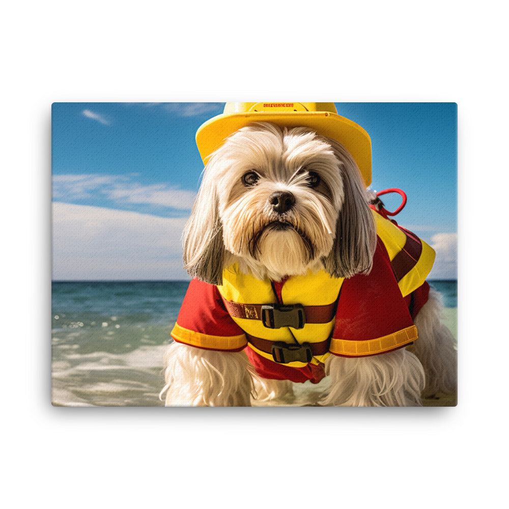 Lhasa Apso Lifeguard Canvas - PosterfyAI.com