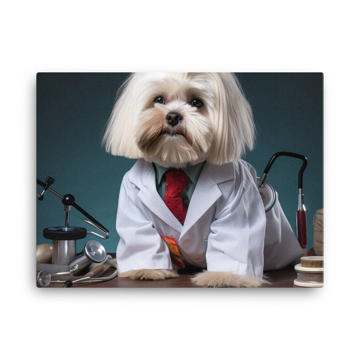 Lhasa Apso Doctor Canvas - PosterfyAI.com