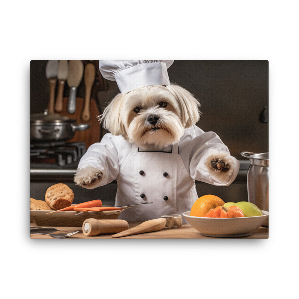 Lhasa Apso Chef Canvas - PosterfyAI.com