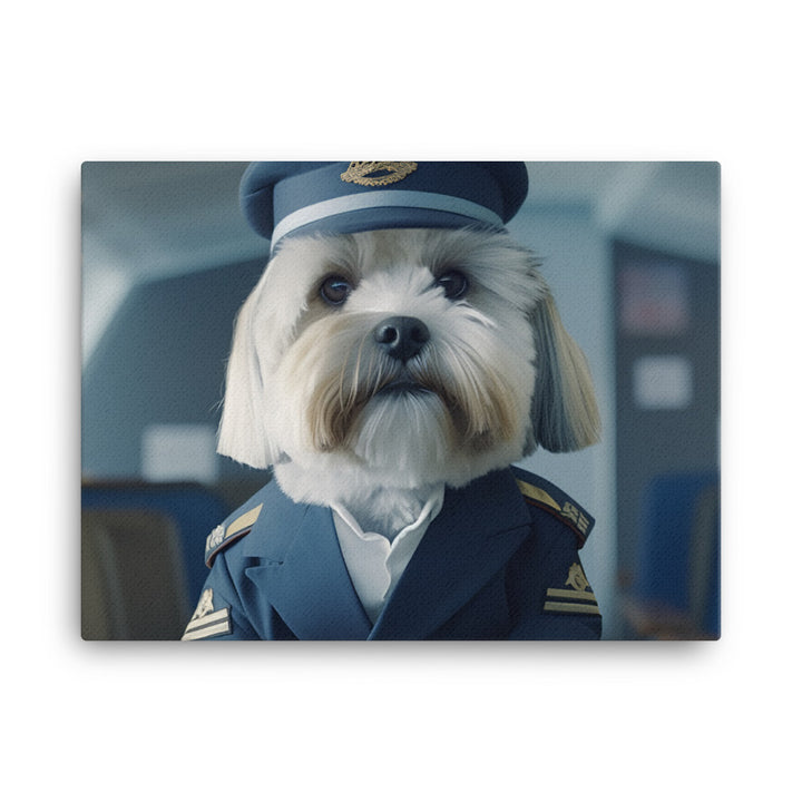 Lhasa Apso Cabin Crew Canvas - PosterfyAI.com