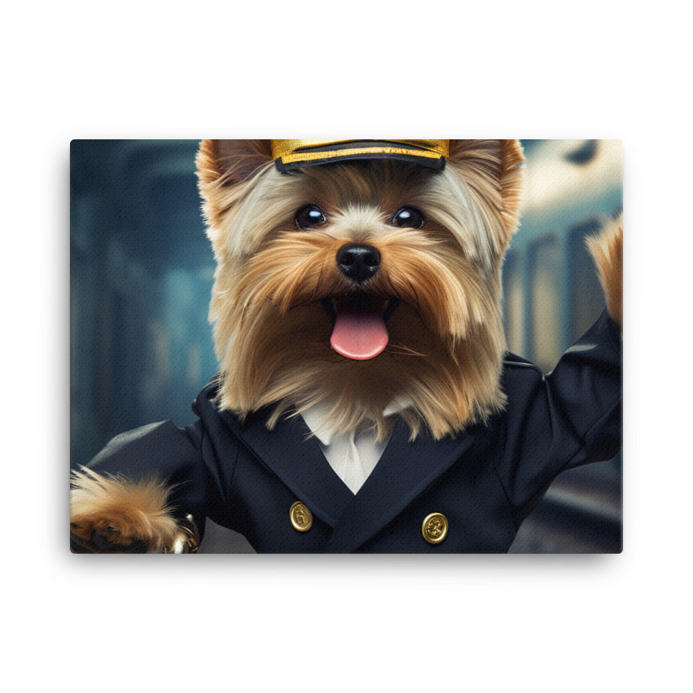 Yorkshire Terrier Transit Operator Canvas - PosterfyAI.com