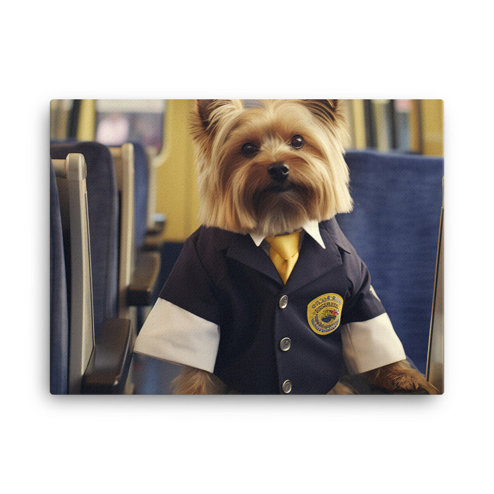 Yorkshire Terrier Transit Operator Canvas - PosterfyAI.com