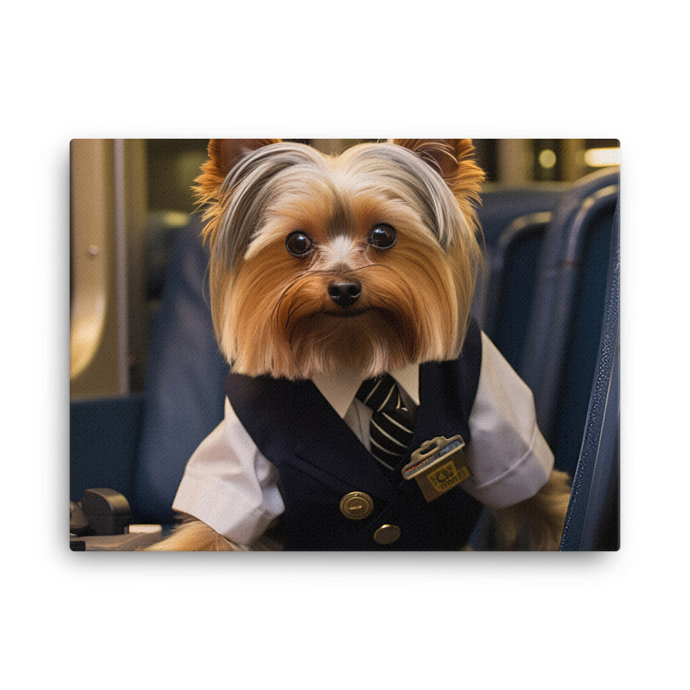 Yorkshire Terrier Transit Operator Canvas - PosterfyAI.com