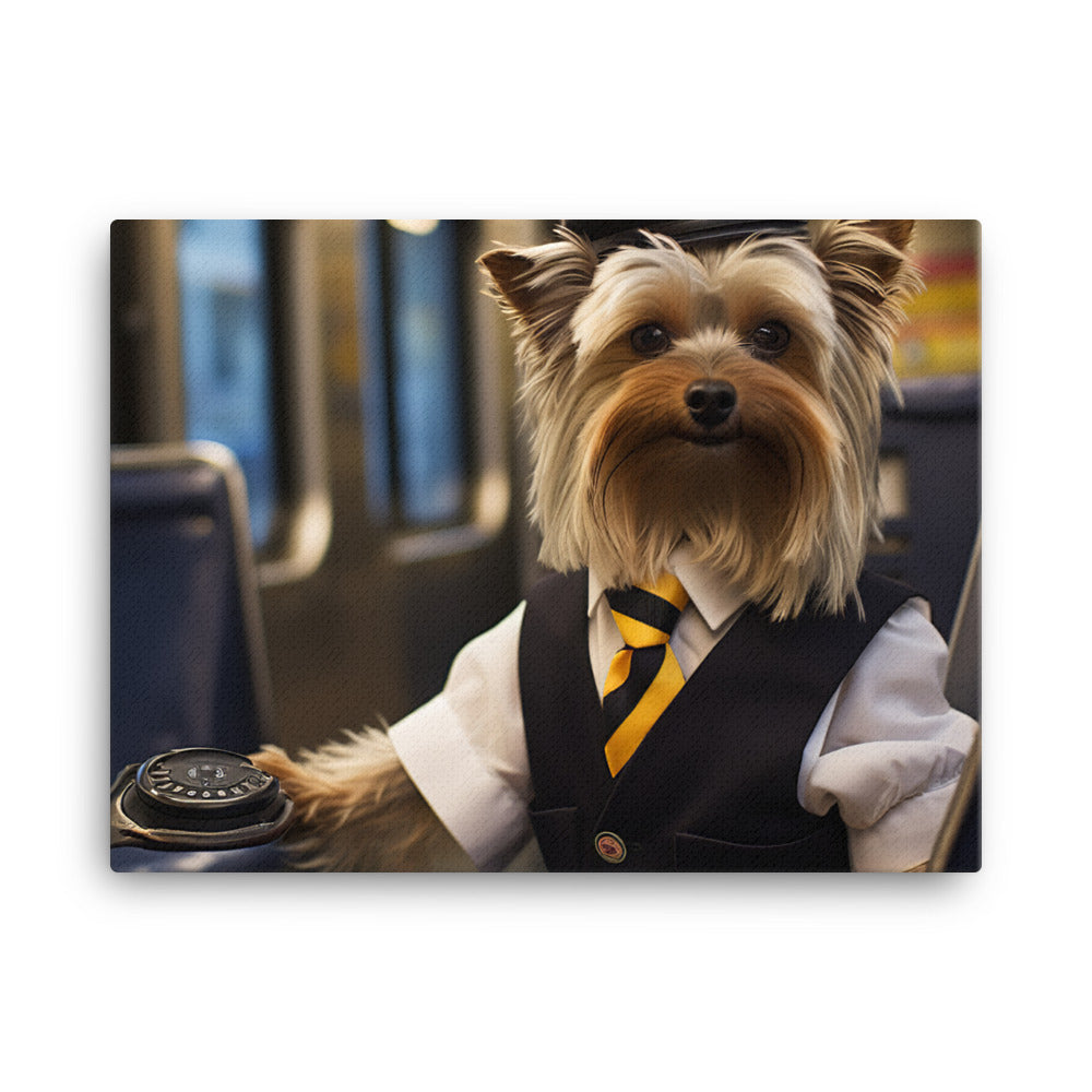 Yorkshire Terrier Transit Operator Canvas - PosterfyAI.com