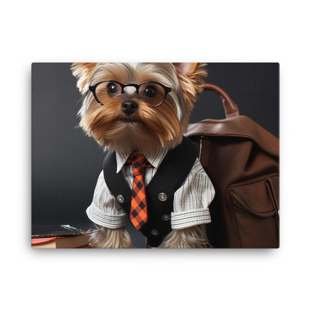 Yorkshire Terrier Student Canvas - PosterfyAI.com