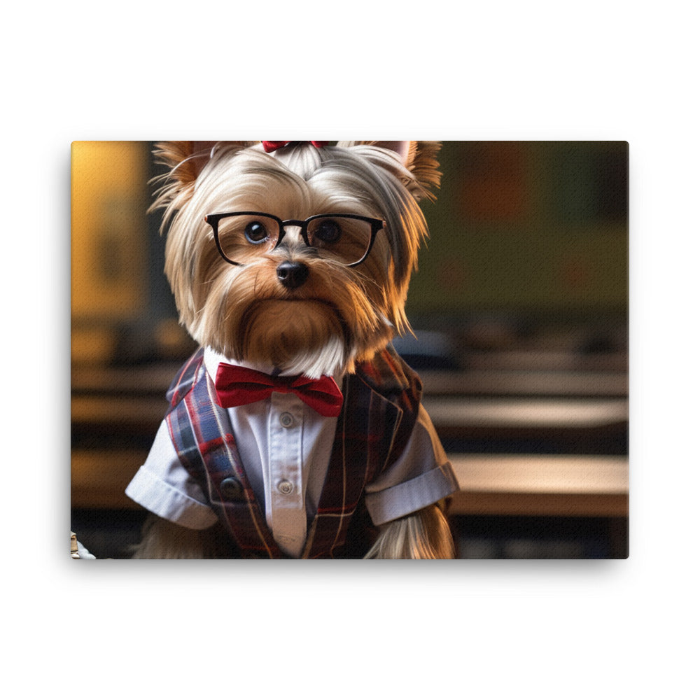 Yorkshire Terrier Student Canvas - PosterfyAI.com