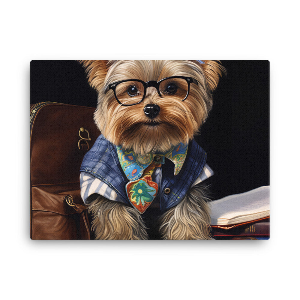 Yorkshire Terrier Student Canvas - PosterfyAI.com