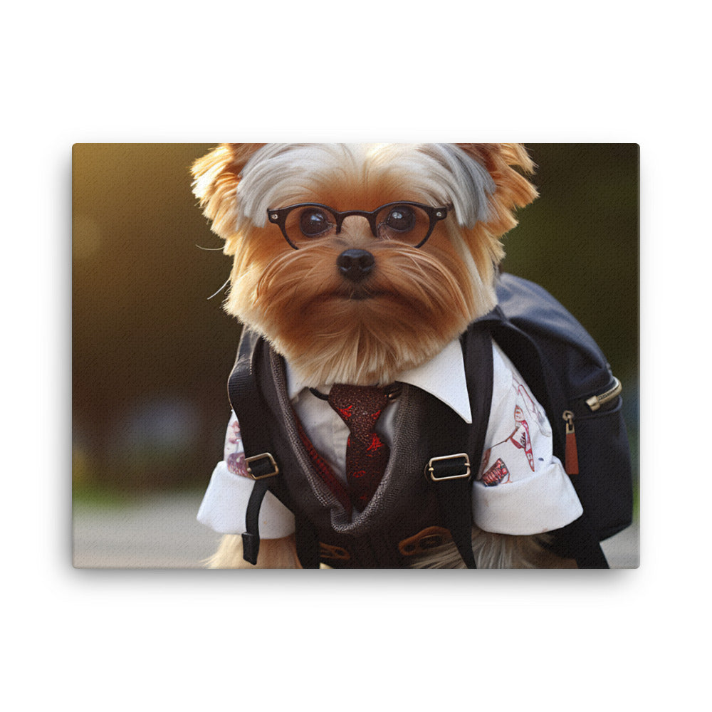 Yorkshire Terrier Student Canvas - PosterfyAI.com