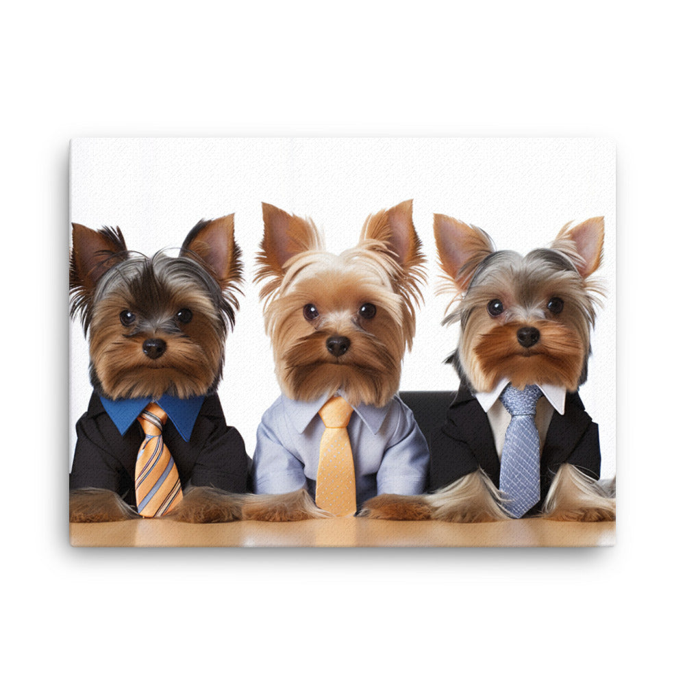 Yorkshire Terrier Sales Consultant Canvas - PosterfyAI.com