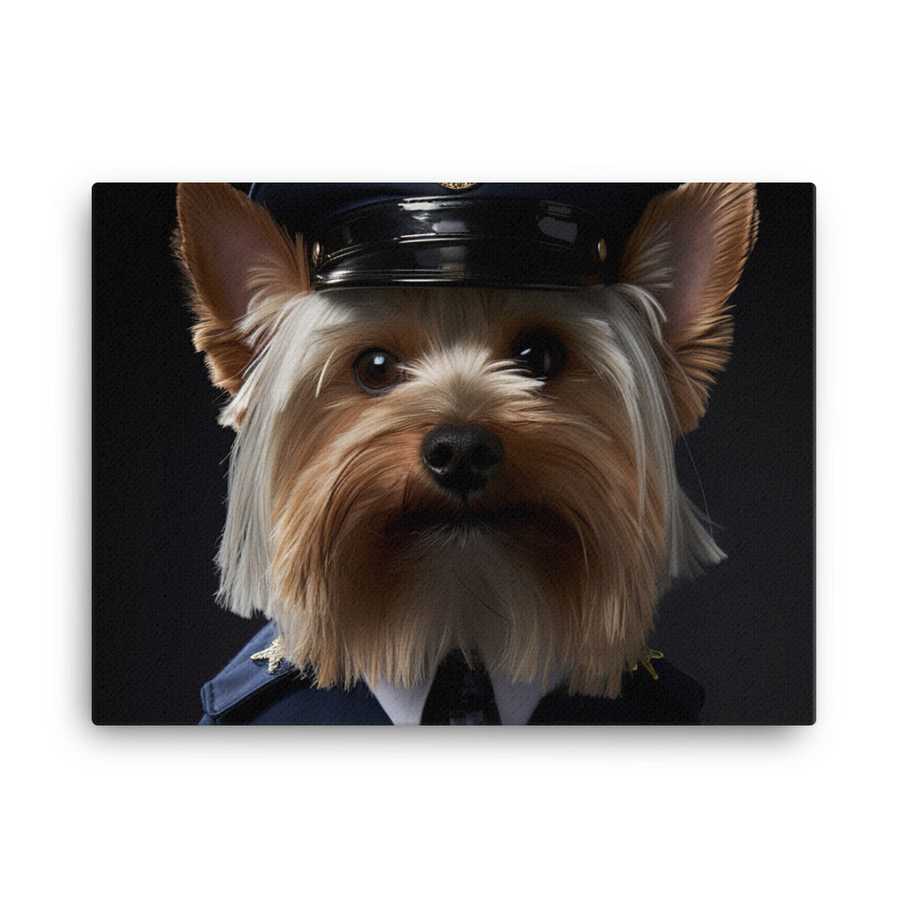 Yorkshire Terrier Prison Officer Canvas - PosterfyAI.com