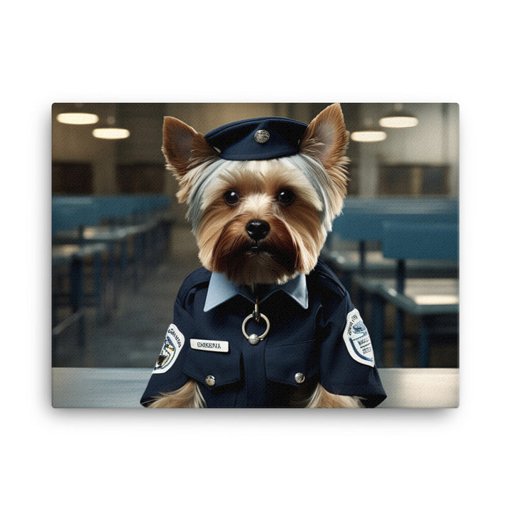 Yorkshire Terrier Prison Officer Canvas - PosterfyAI.com