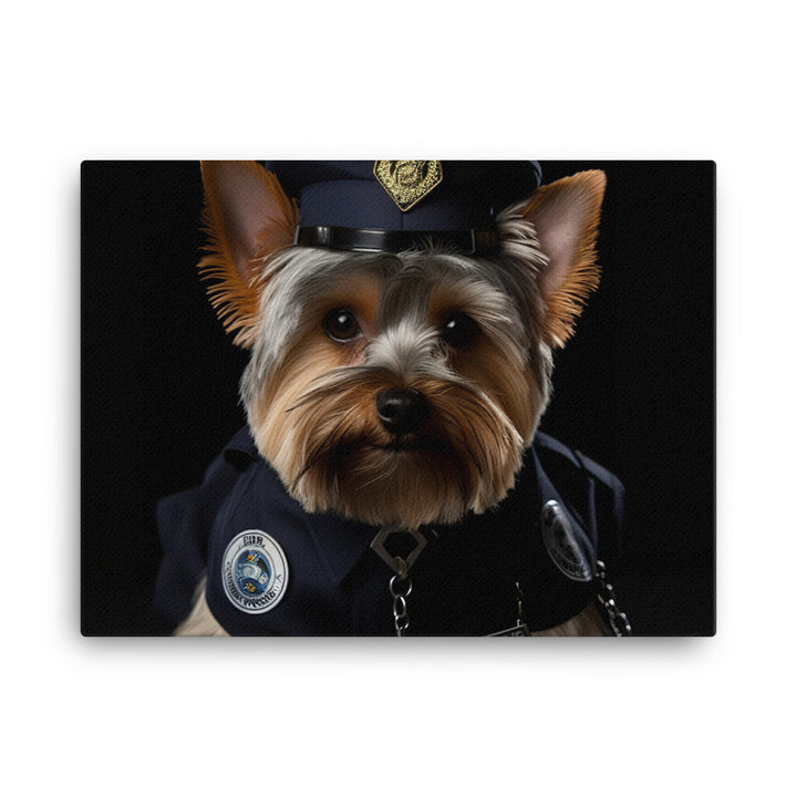 Yorkshire Terrier Prison Officer Canvas - PosterfyAI.com