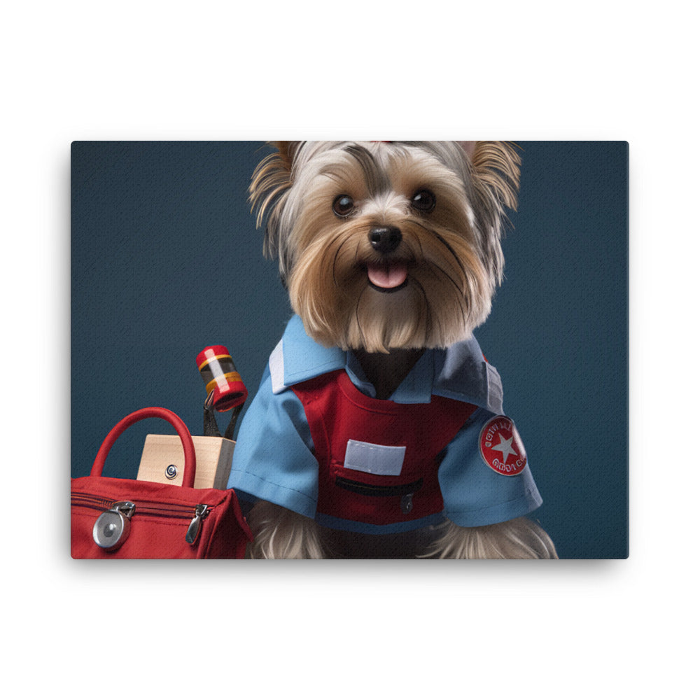 Yorkshire Terrier Paramedic Canvas - PosterfyAI.com