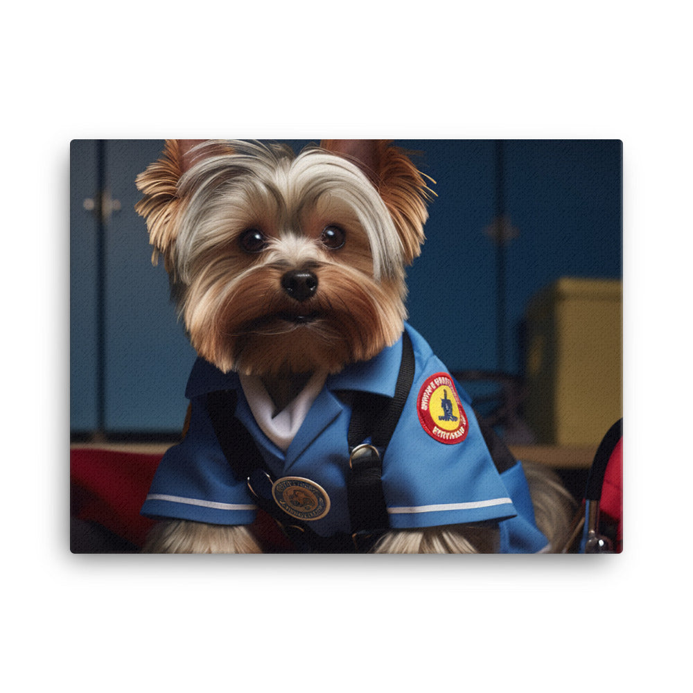 Yorkshire Terrier Paramedic Canvas - PosterfyAI.com