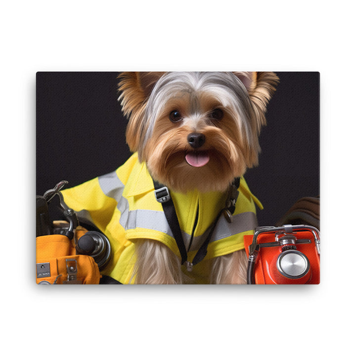 Yorkshire Terrier Paramedic Canvas - PosterfyAI.com