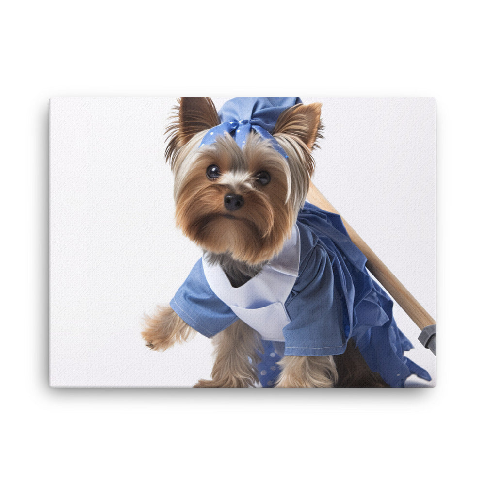 Yorkshire Terrier Janitor Canvas - PosterfyAI.com