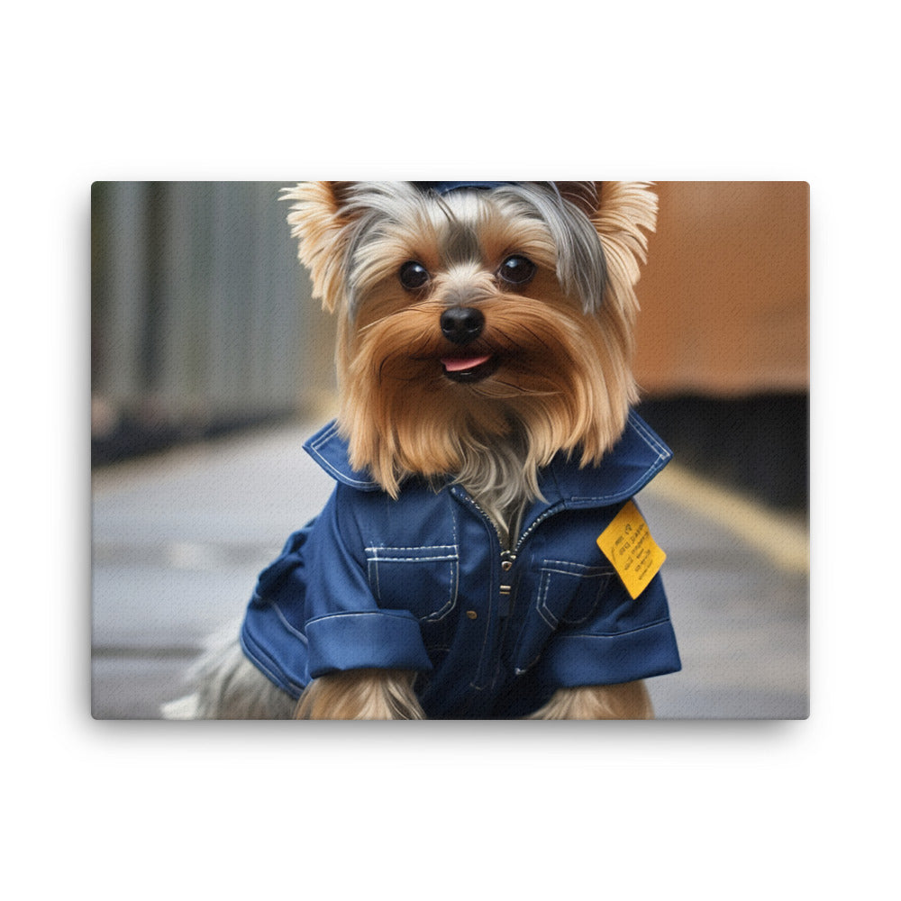 Yorkshire Terrier Janitor Canvas - PosterfyAI.com