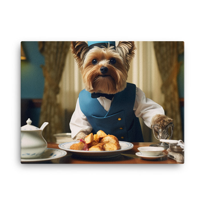 Yorkshire Terrier Hotel Staff Canvas - PosterfyAI.com