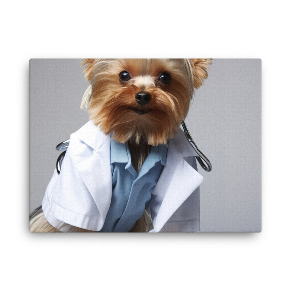 Yorkshire Terrier Doctor Canvas - PosterfyAI.com